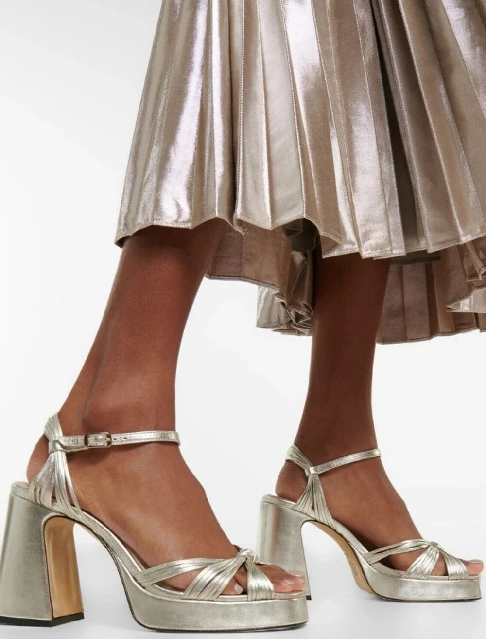 Silver Platform Heels - Soulier Martinez - Hand Made In Spain